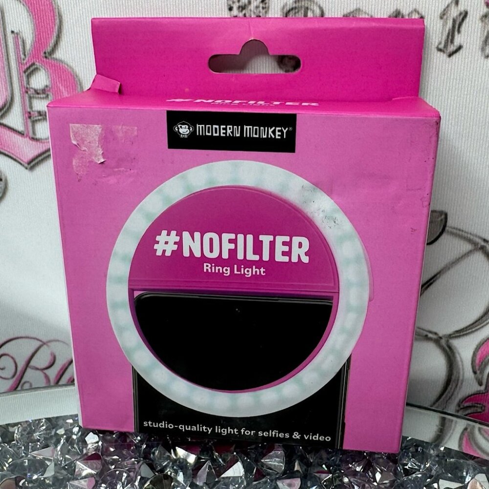 Modern Monkey #NOFILTER  Pink Studio Quality Ring Light  For Selfies & Video